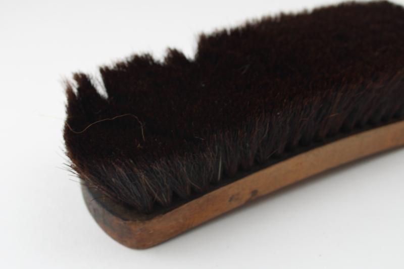 vintage natural bristle brush, soft horsehair brush for clothes or shoes