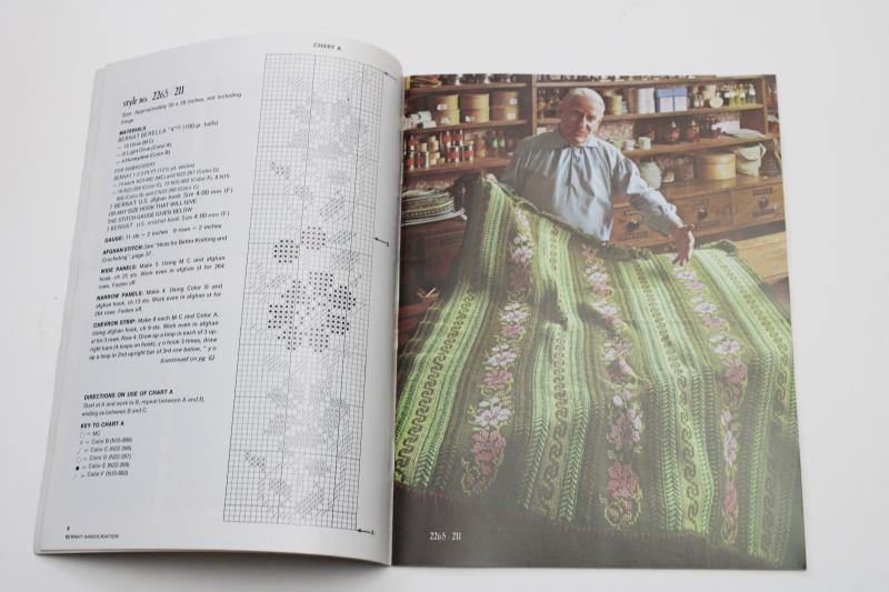 vintage needlework book, crochet patterns Americana afghans traditional style bedspreads