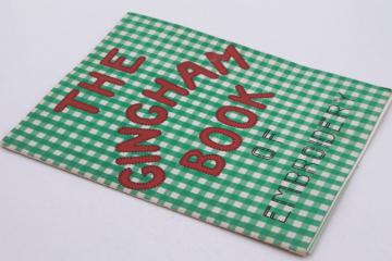 vintage needlework booklet, Gingham Book of Embroidery sewing patterns for chicken scratch