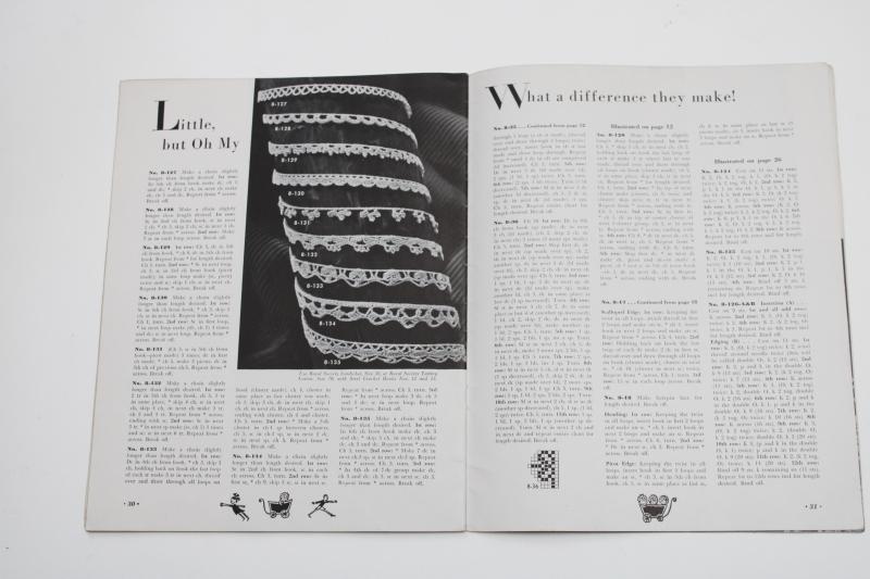 vintage needlework pattern booklet, crochet lace edgings 145 designs Royal Society