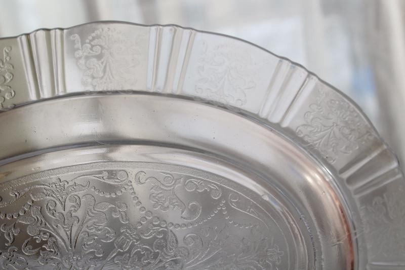 vintage pink depression glass American Sweetheart oval platter or tray
