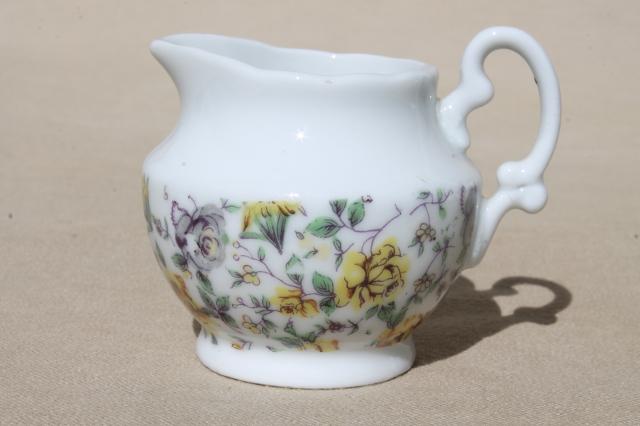 vintage porcelain mini cream pitchers, chintz & English bone china ...