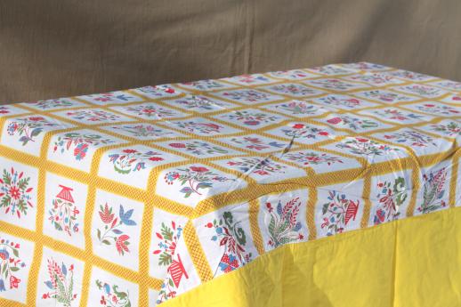 Vintage Print Cotton Tablecloths Retro 40s 50s Kitchen Tablecloth Lot   Vintage Print Cotton Tablecloths Retro 40s 50s Kitchen Tablecloth Lot Laurel Leaf Farm Item No S21924 2 