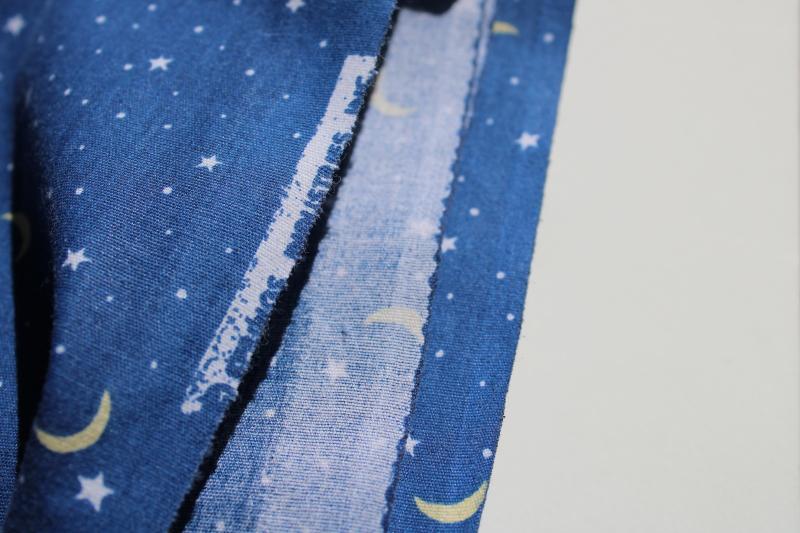 vintage quilting weight cotton fabric, starry night sky print Springs Industries