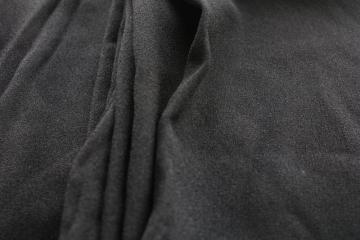 vintage rayon / poly georgette crepe fabric, solid black elegant dress material