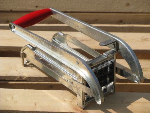 Vintage Ekco Miracle 2-In-1 French Fry Cutter w/ French Fry & Shoe String  Blade