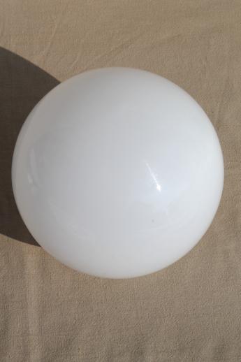 vintage replacement glass globe shade, translucent milk glass fan light lampshade