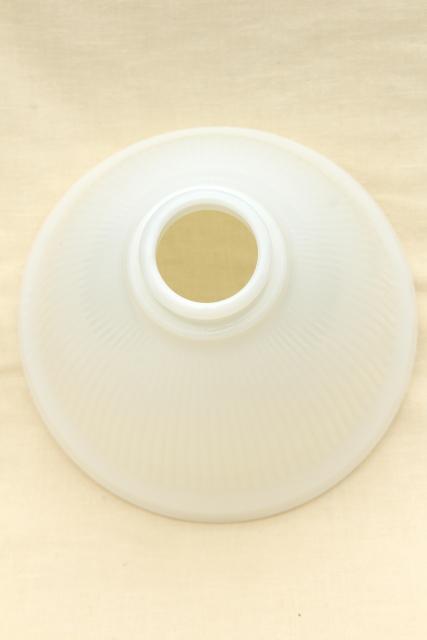 vintage replacement shade, white milk glass diffuser reflector, torchiere shape