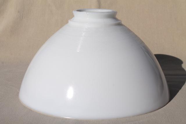vintage replacement shade, white milk glass diffuser reflector, torchiere shape
