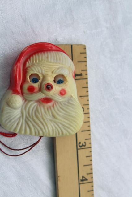 vintage rolling eyes Santa plastic Christmas holiday party novelty pin back brooch