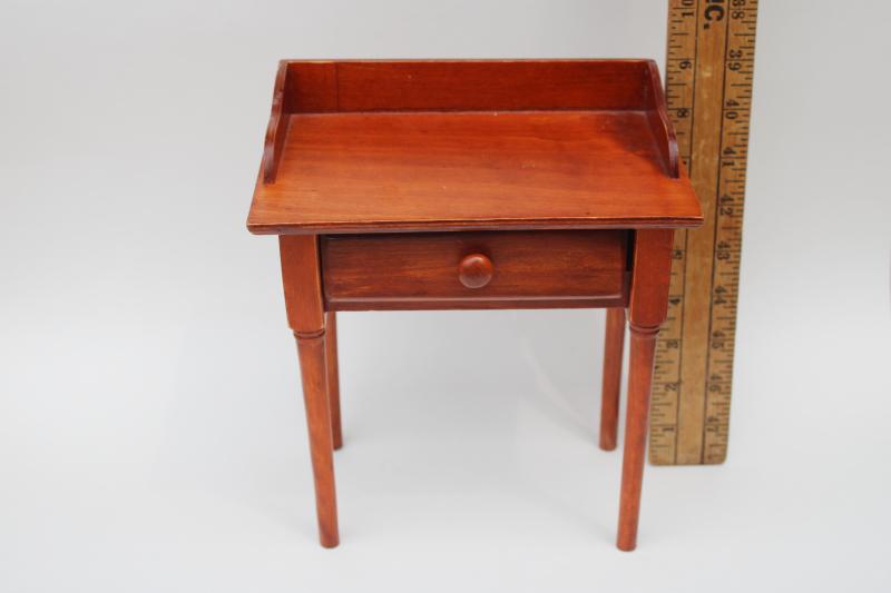 vintage sample size wood writing desk w/ drawer, American girl doll scale furniture