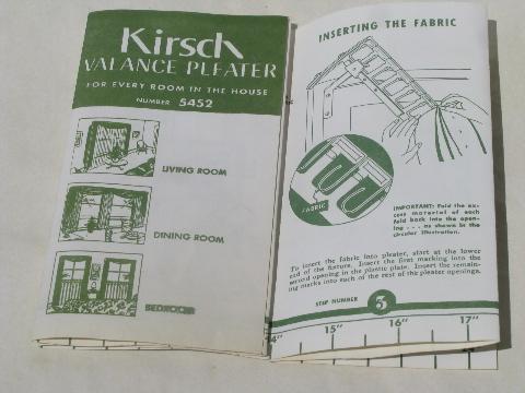 vintage sewing pleater, curtain drapery valance pleat maker w/ instructions