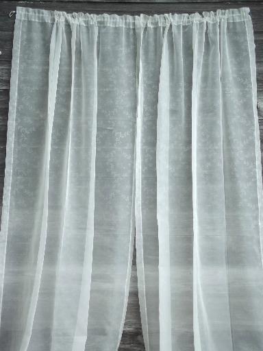 vintage  sheer summer curtains, unsorted estate lot vintage drapes & sheers 