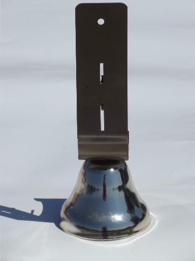 vintage shop bell door mount doorbell w/ nice clear tone, no hardware