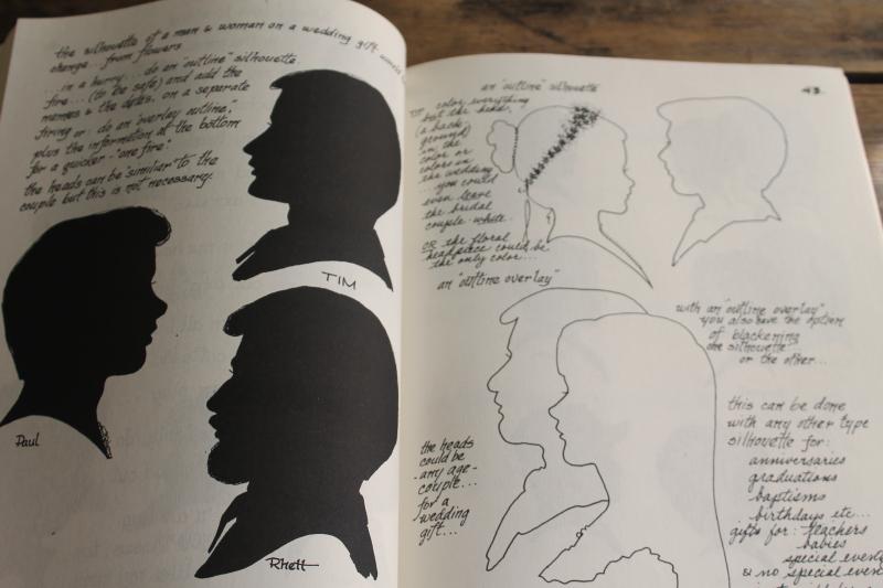 vintage silhouette art, book of antique & modern head portraits of all ages