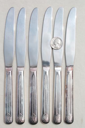 vintage silverware, Vogue silverplate flatware Boulevard pattern silver set