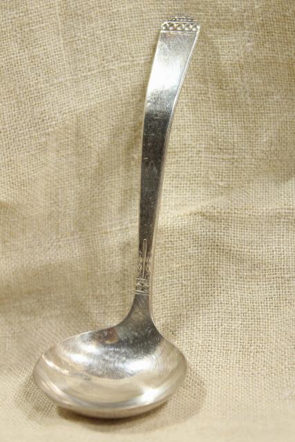 vintage silverware, silver plated ladle lot, gravy & sauce ladles, mayo bowl spoons