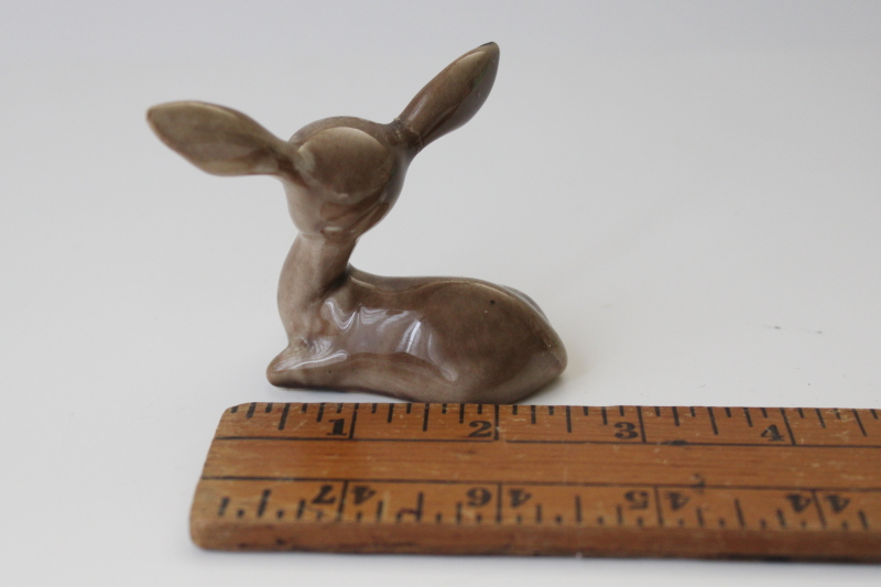 vintage souvenir Deadwood South Dakota, big eared mule deer, small ceramic figurine