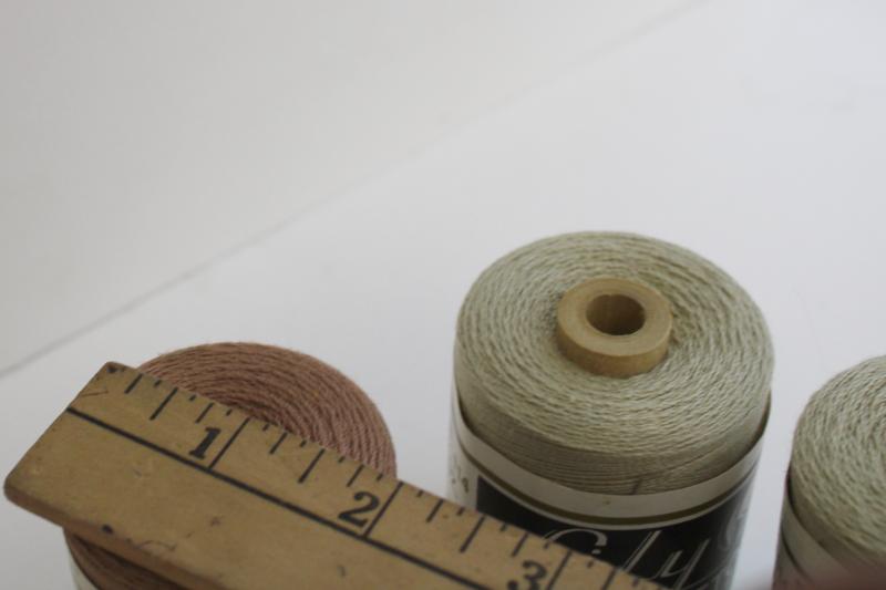 vintage spools of Lily pearl cotton crochet thread, embroidery floss or weaving cord