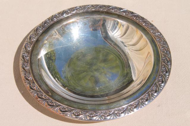vintage tin tray, silver plated trays, collection of small serving trays, candle trays etc.