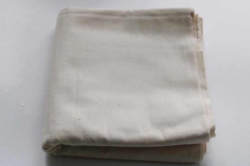vintage unbleached cotton canvas fabric for country, primitive, farmhouse style sewing