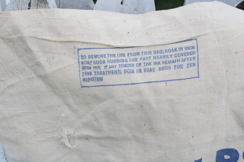vintage unbleached cotton fabric feed sacks, lot old farm chicken scratch grain sacks