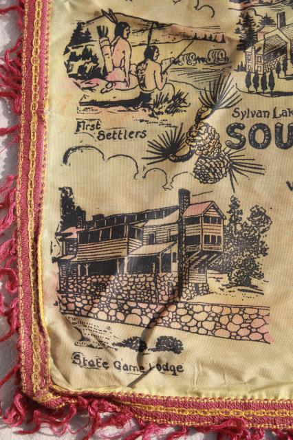 Vintage Western Decor Pillow Cover Souvenir Of Black Hills South Vintage Western Decor Pillow Cover Souvenir Of Black Hills South Dakota Where The West Begins