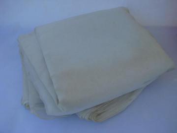 vintage white cotton organdie, for heirloom french hand sewing, sheer curtains