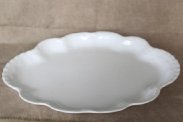 vintage white ironstone platter or tray, American Beauty Homer Laughlin semi vitreous china