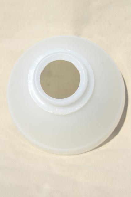 vintage white milk glass diffuser shade, replacement lamp shade reflector