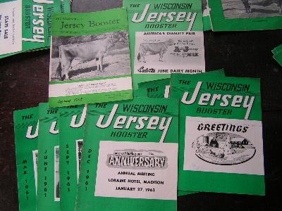vintage wi jersey booster dairy cattle cows pedigrees, ads