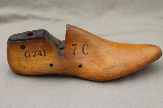 vintage wood feet, wooden foot shoe stretchers or cobbler's lasts for ...