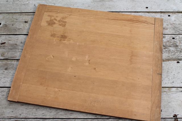 vintage wood kitchen cutting board, big old wooden dough board, bread board