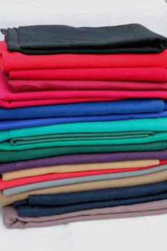 vintage wool fabric lot for penny rugs, hooked rug making, primitive quilting & felt crafts