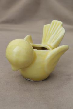 yellow bird vintage pottery planter flower pot, McCoy or Shawnee?