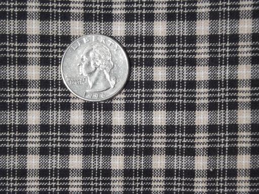 photo of 12 yds cotton shirting fabric, black checked shirtings lot  #2