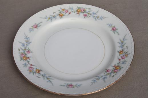 photo of 10 dinner plates, vintage Homer Laughlin china Cashmere floral Eggshell Georgian #5