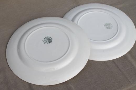 photo of 10 dinner plates, vintage Homer Laughlin china Cashmere floral Eggshell Georgian #7