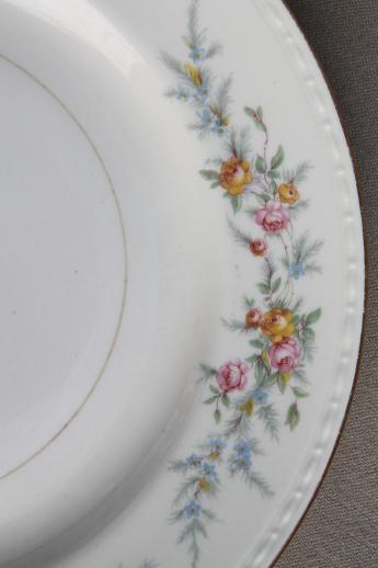 photo of 10 dinner plates, vintage Homer Laughlin china Cashmere floral Eggshell Georgian #9