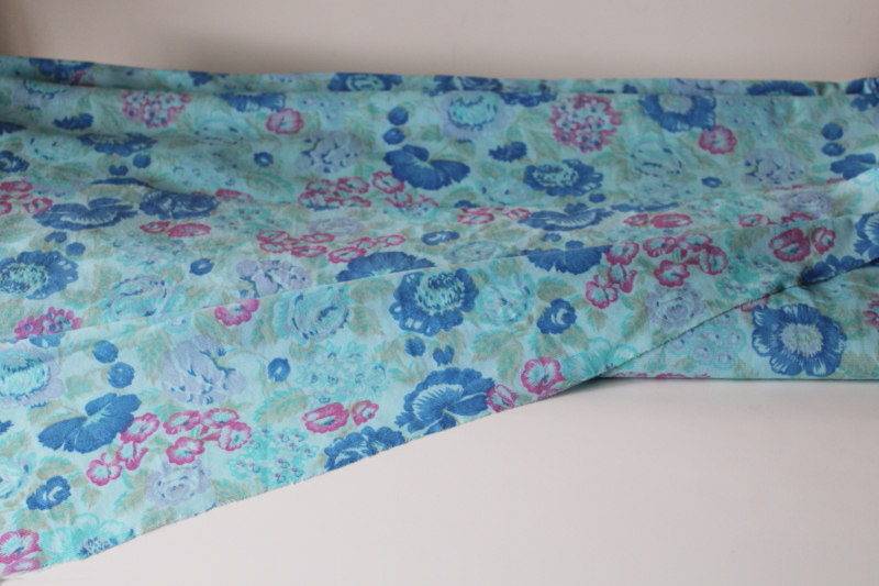 photo of 10+ yards 70s 80s vintage floral print poly soft brushed light floaty fabric for retro lingerie  #1