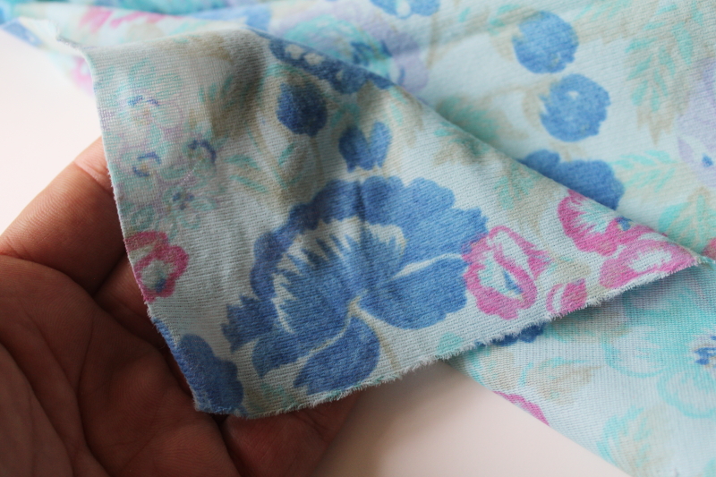 photo of 10+ yards 70s 80s vintage floral print poly soft brushed light floaty fabric for retro lingerie #3