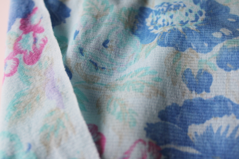 photo of 10+ yards 70s 80s vintage floral print poly soft brushed light floaty fabric for retro lingerie #5