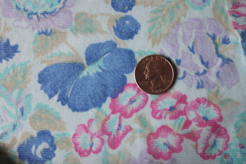 photo of 10+ yards 70s 80s vintage floral print poly soft brushed light floaty fabric for retro lingerie #6