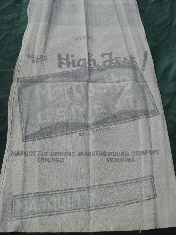 photo of 10 vintage feedsack shop/kitchen towels, heavy old cotton sacking fabric #3