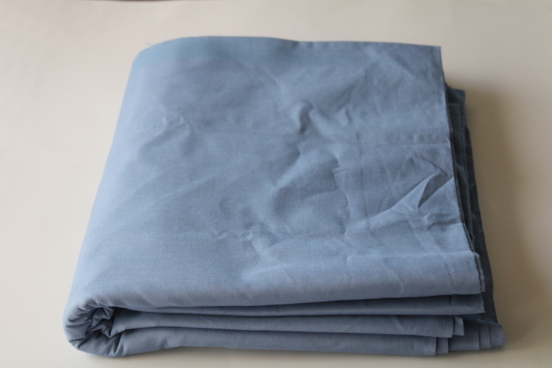 photo of 10 yards vintage chambray blue color quilting cotton fabric, factory second w/ flaws #1