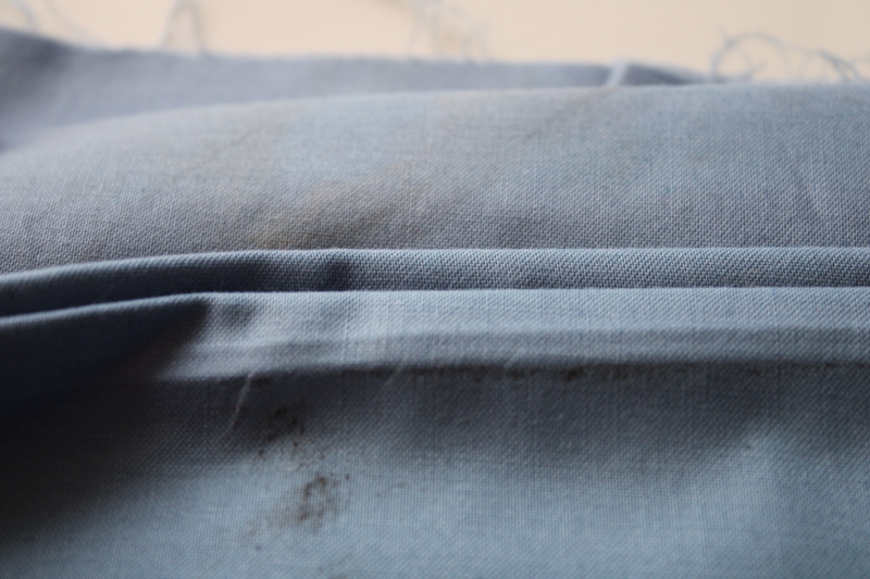 photo of 10 yards vintage chambray blue color quilting cotton fabric, factory second w/ flaws #3