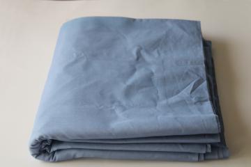 photo of 10 yards vintage chambray blue color quilting cotton fabric, factory second w/ flaws