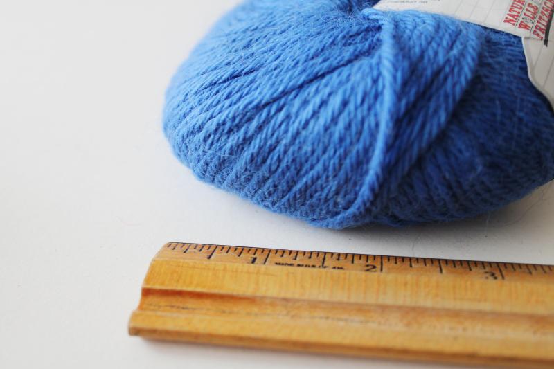 photo of 100% alpaca natural fiber yarn, soft slightly fuzzy sport weight yarn Swedish blue #2