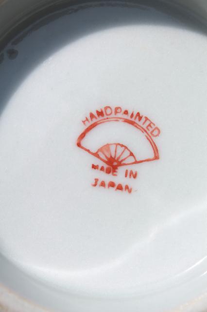 photo of 1000 cranes Kutani style porcelain tea pot, vintage hand painted Japan china #2
