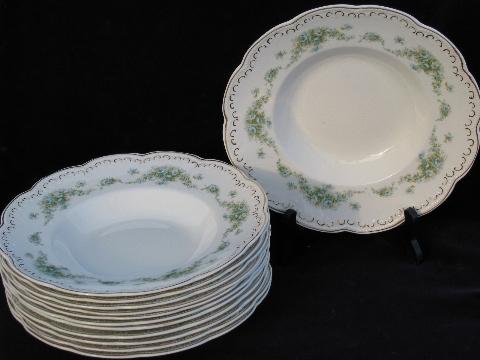 photo of 12 antique wedgwood china soup plates #1